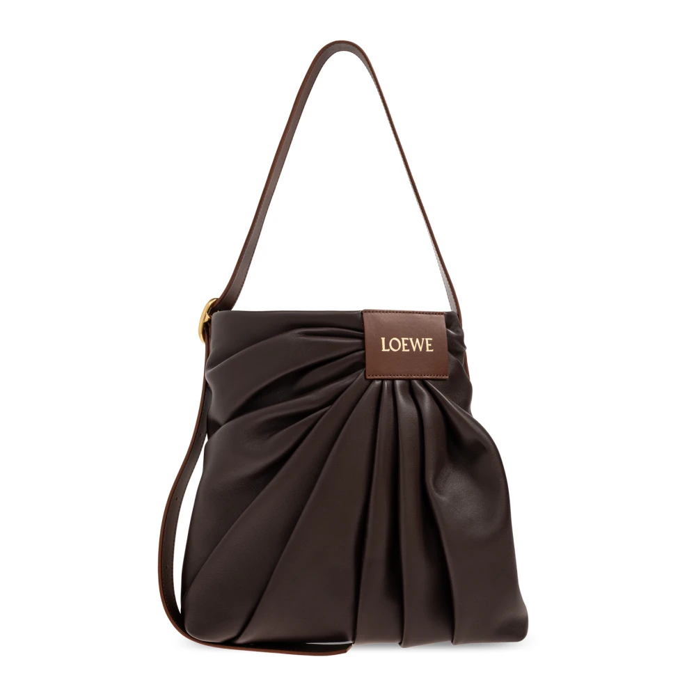 Loewe Women's Brown Shoulder Bag Draped - Shoulder Bags - One Size - Bags