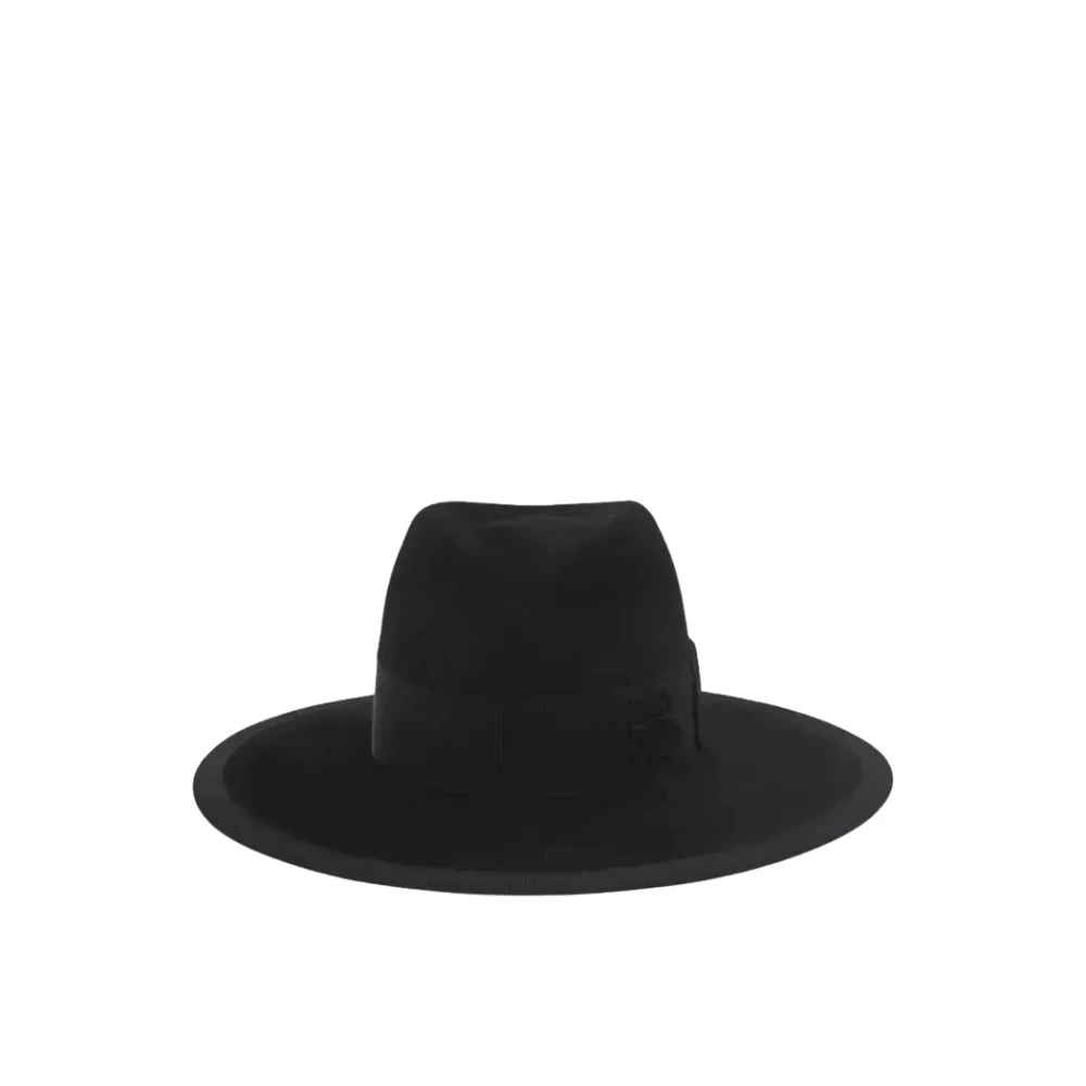 Ruslan Baginskiy Black Logo Hat Ribbon Felt - Female - Accessories - M - Accessories
