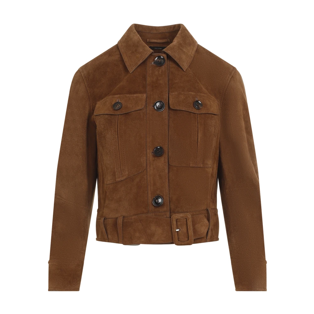 Tom Ford Sauvage Leren Cropped Jack Brown Dames