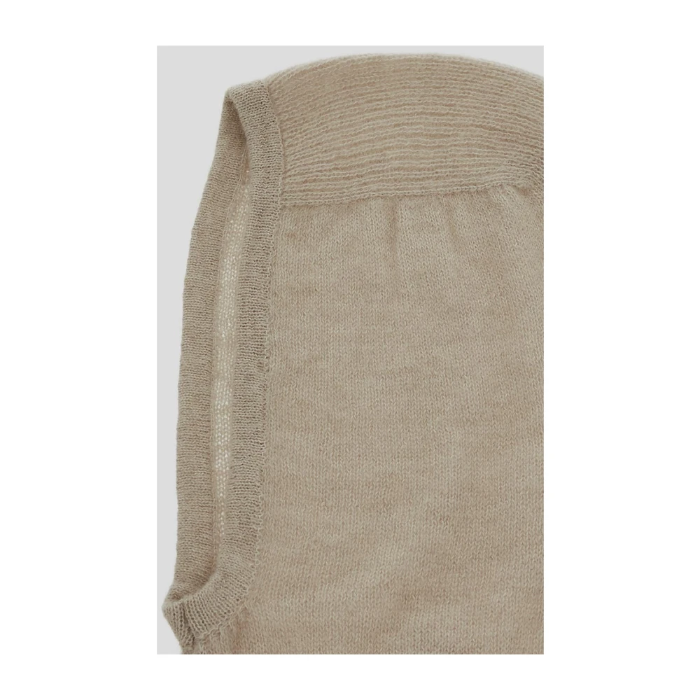 Gentryportofino Beige Alpaca Wol Sjaal Beige Dames