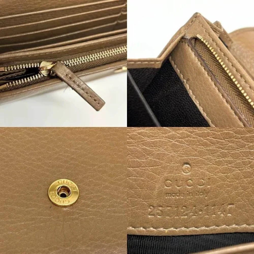 Gucci Vintage Pre-owned Leather wallets Brown Dames