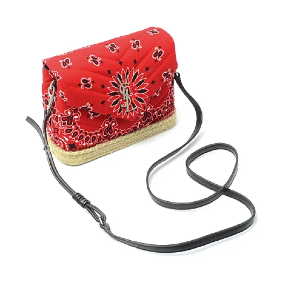 Yves Saint Laurent Vintage Pre-owned Canvas shoulder-bags Red Dames