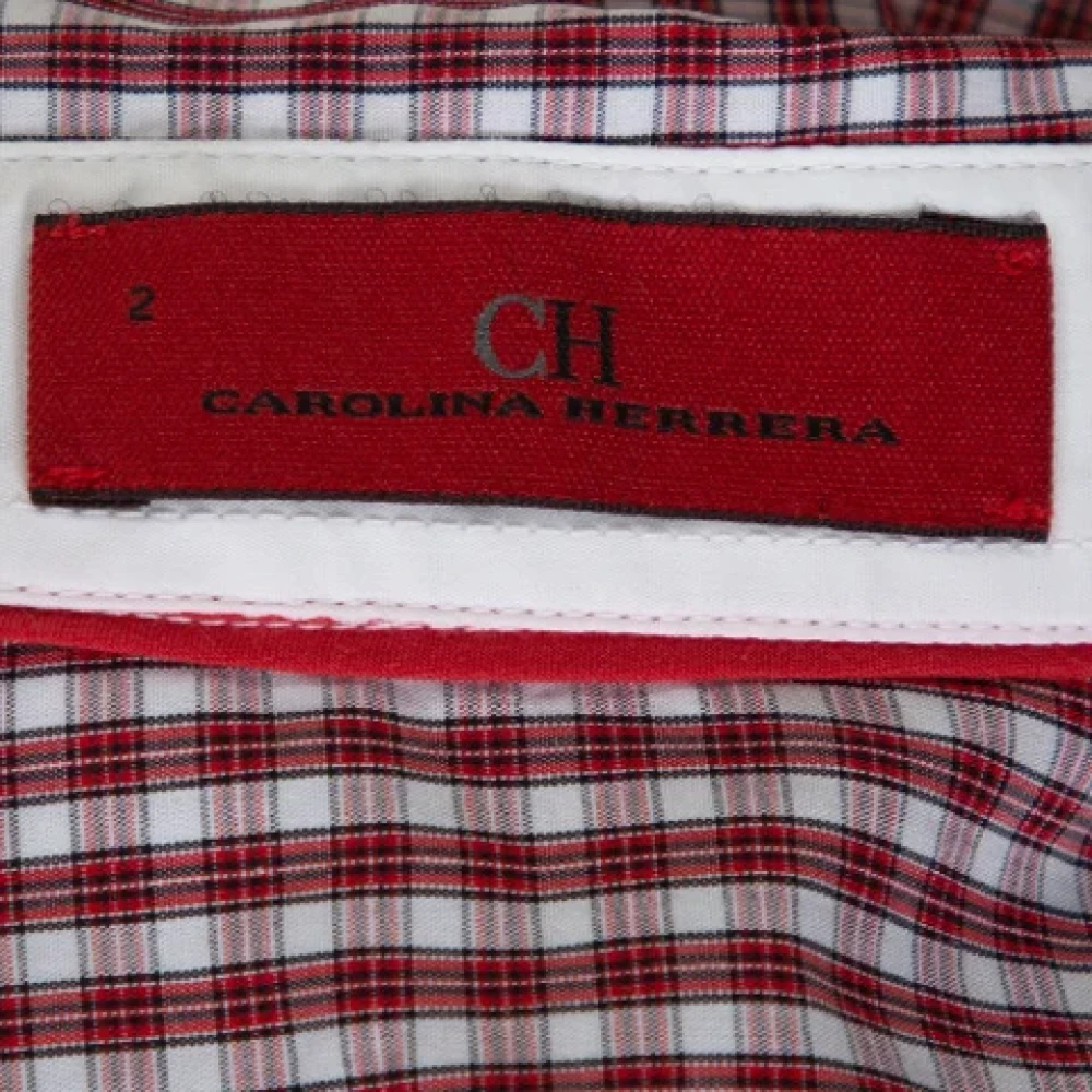 Carolina Herrera Pre-owned Cotton tops Red Dames