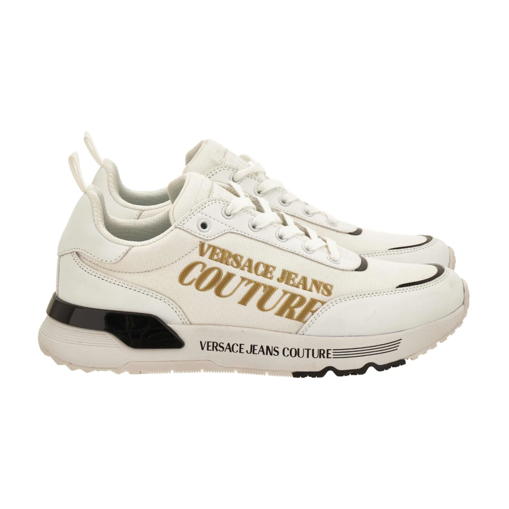 Versace Jeans Couture Sneakers met logoprint Heren Schoenen Wit
