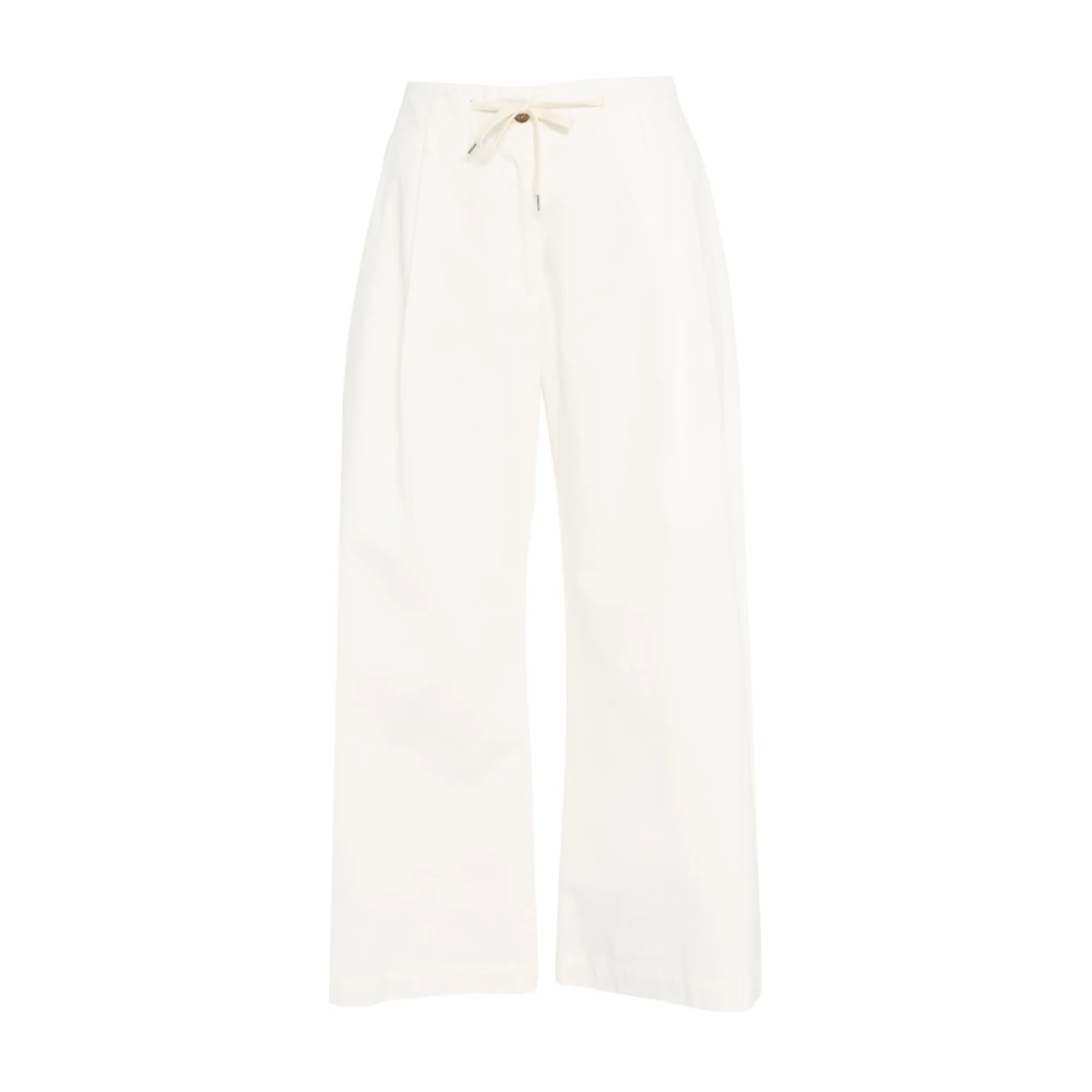 Jucca Witte Flared Broek met Gouden Details White Dames