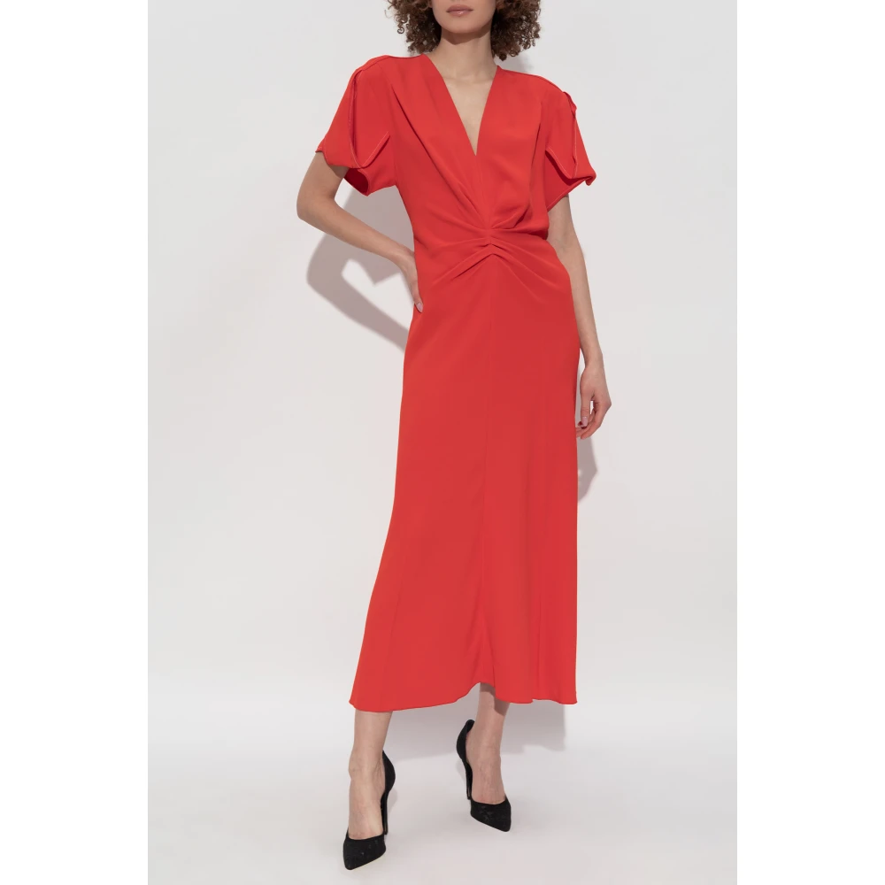 Victoria Beckham Jurk met korte mouwen Red Dames
