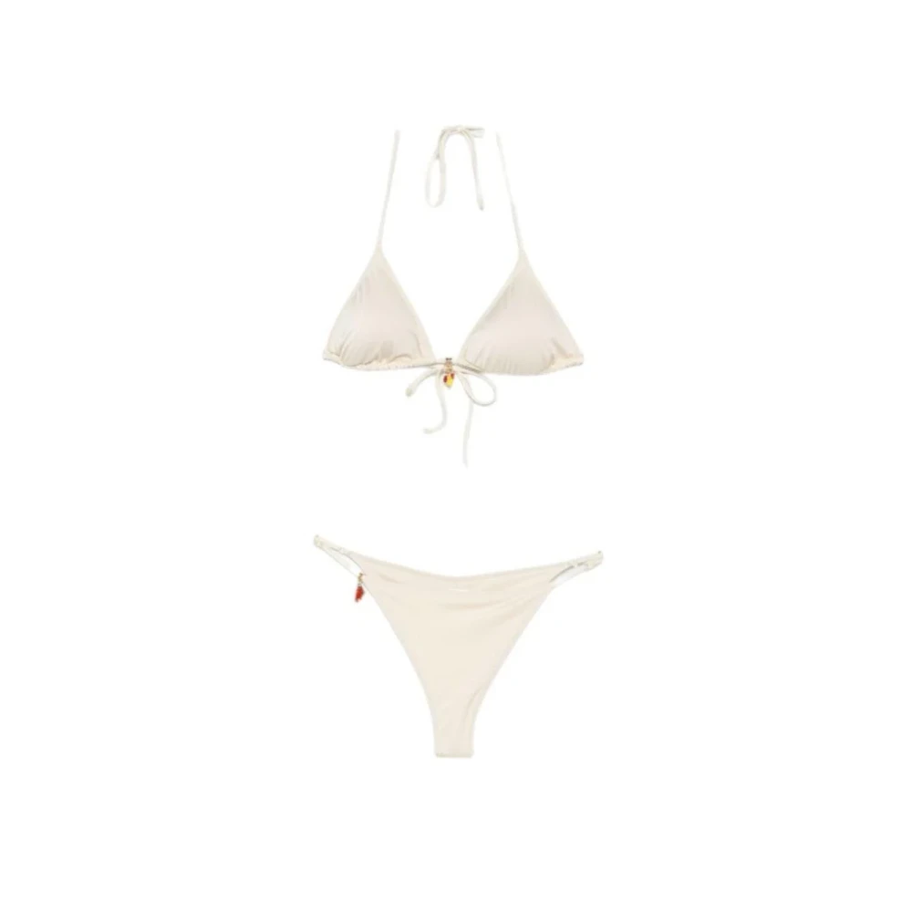 Mc2 Saint Barth Women's White Lezzy Triangle Bikini - Bikinis - Xs - Swimwear