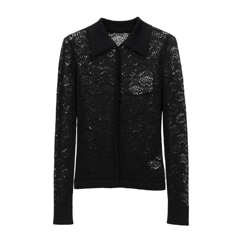 Silvian Heach Donna Nero - Dipondi Cardigan - Knitwear - L