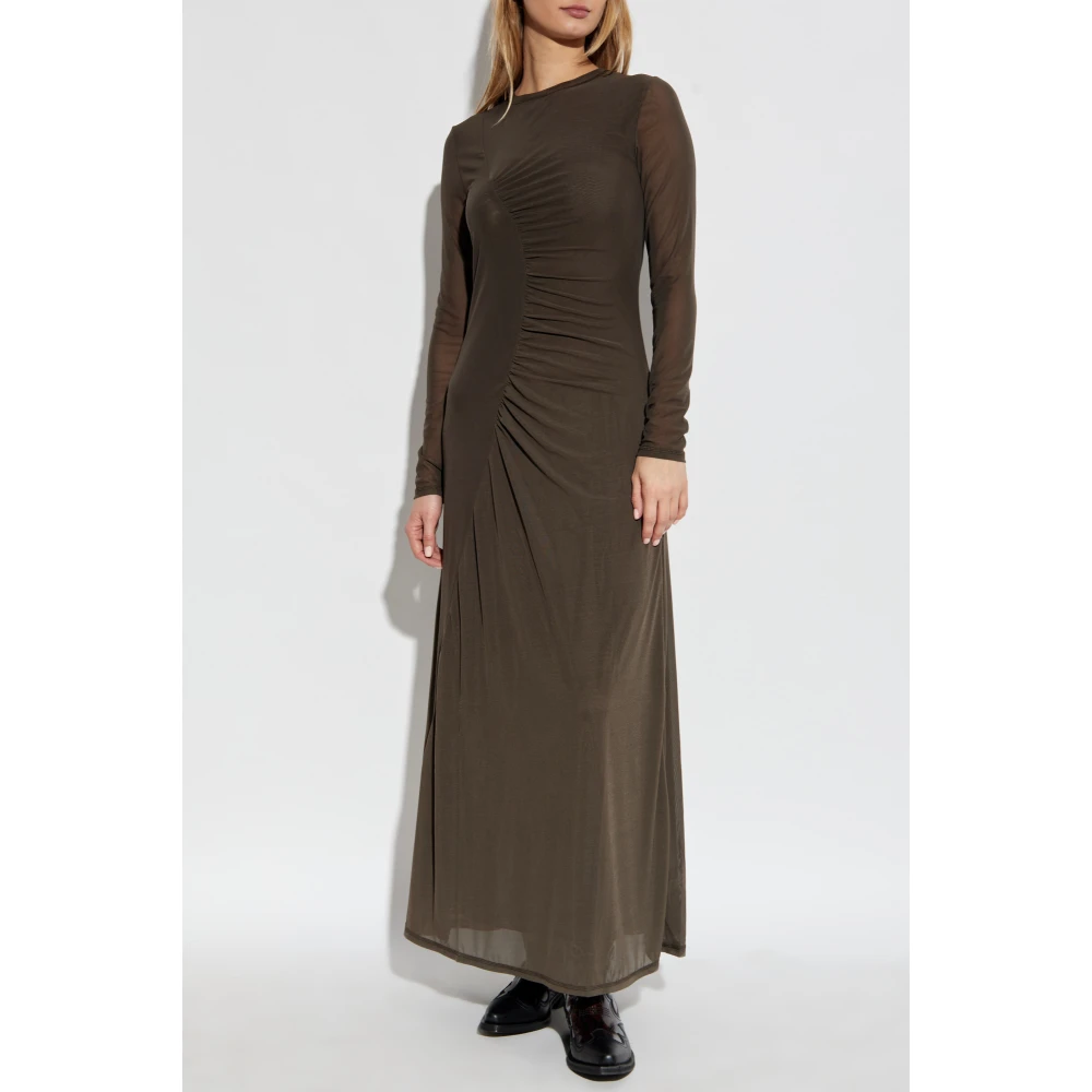 Samsøe Saandrea Maxi Jurk Brown Dames