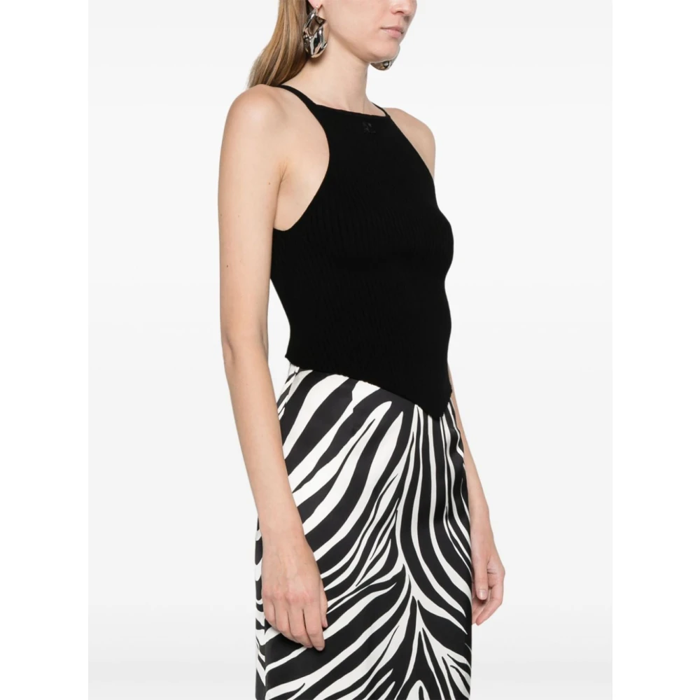 Courrèges Stijlvolle Pointy Top voor jou Black Dames