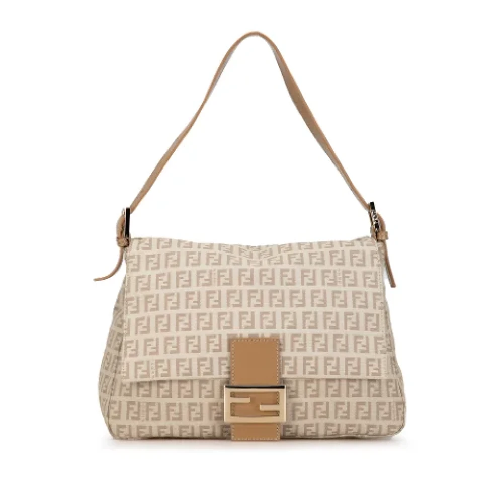 Fendi Vintage Pre-owned Canvas fendi-bags Beige Dames