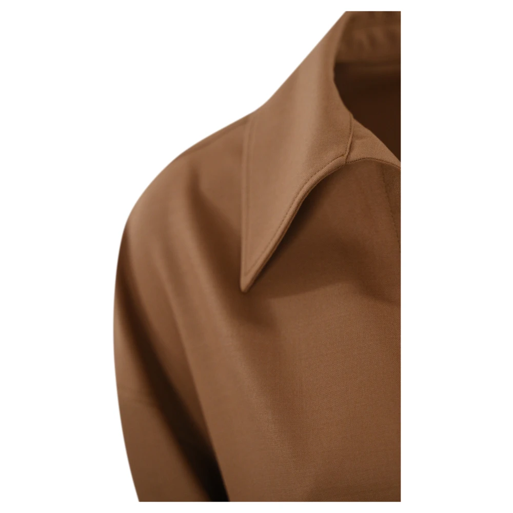 Philosophy di Lorenzo Serafini Bruine Lange Mouw Wolmix Shirt Brown Dames