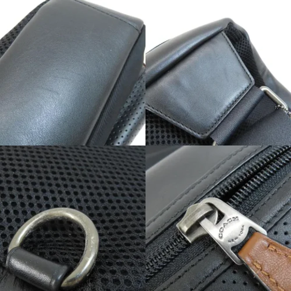 Coach Pre-owned Leather crossbody-bags Black Heren