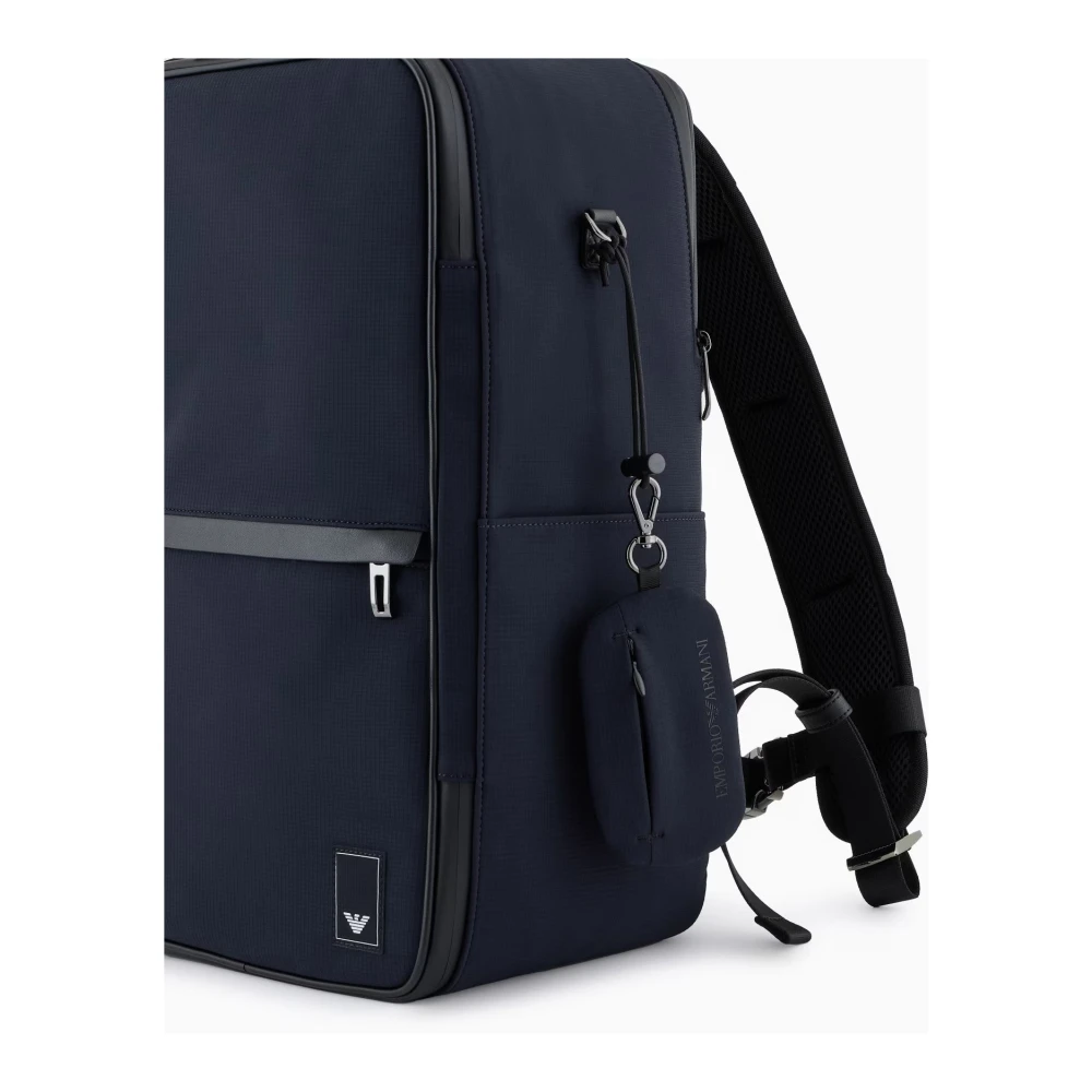 Emporio Armani Blauwe Bucket Bag & Rugzak Blue Heren