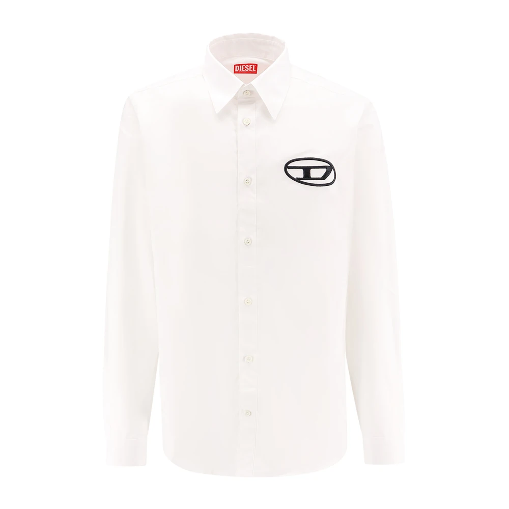 Diesel Witte Overhemd met Puntkraag White Heren