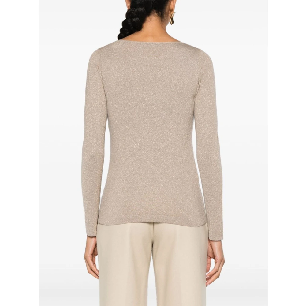 BRUNELLO CUCINELLI Casual Katoenen Jersey T-shirt Beige Dames