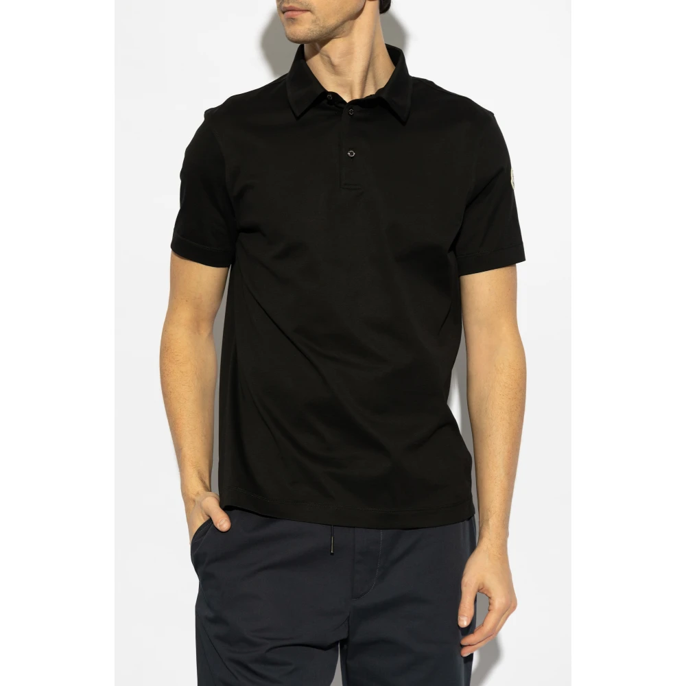 Moncler Katoenen polo Black Heren