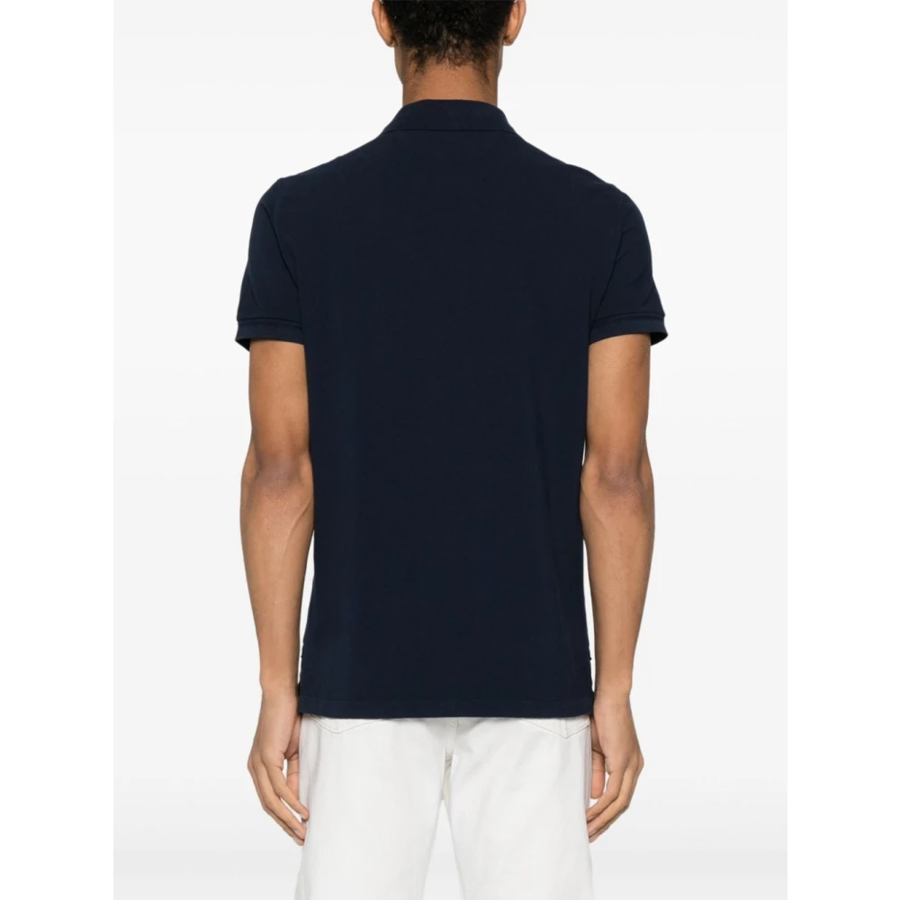 Tom Ford Blauw Poloshirt Geborduurd Logo Blue Heren
