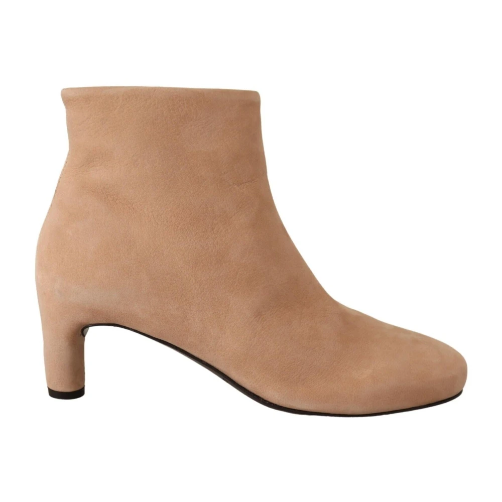 Del Carlo Vrouw Beige Elegante Leren Laarzen