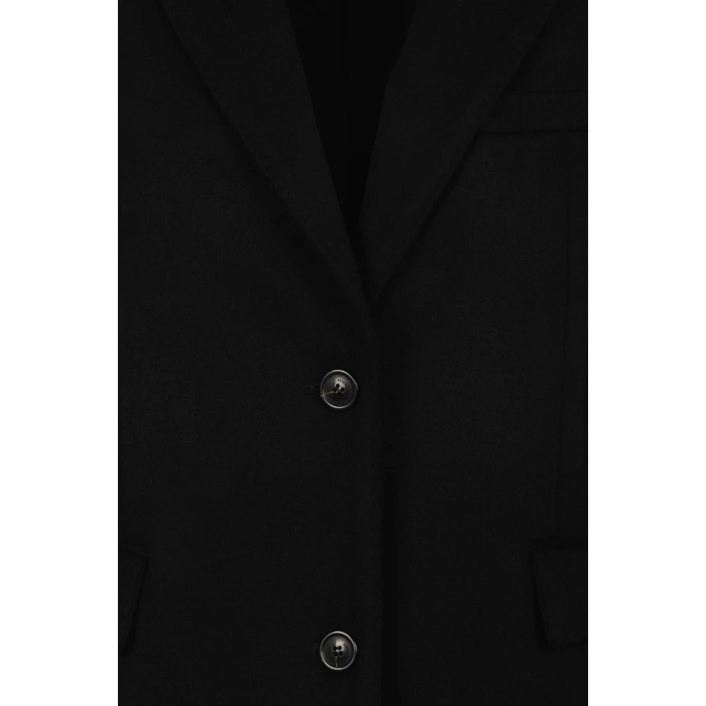 Seventy Zwarte Jas Cappotto Stijl Black Dames