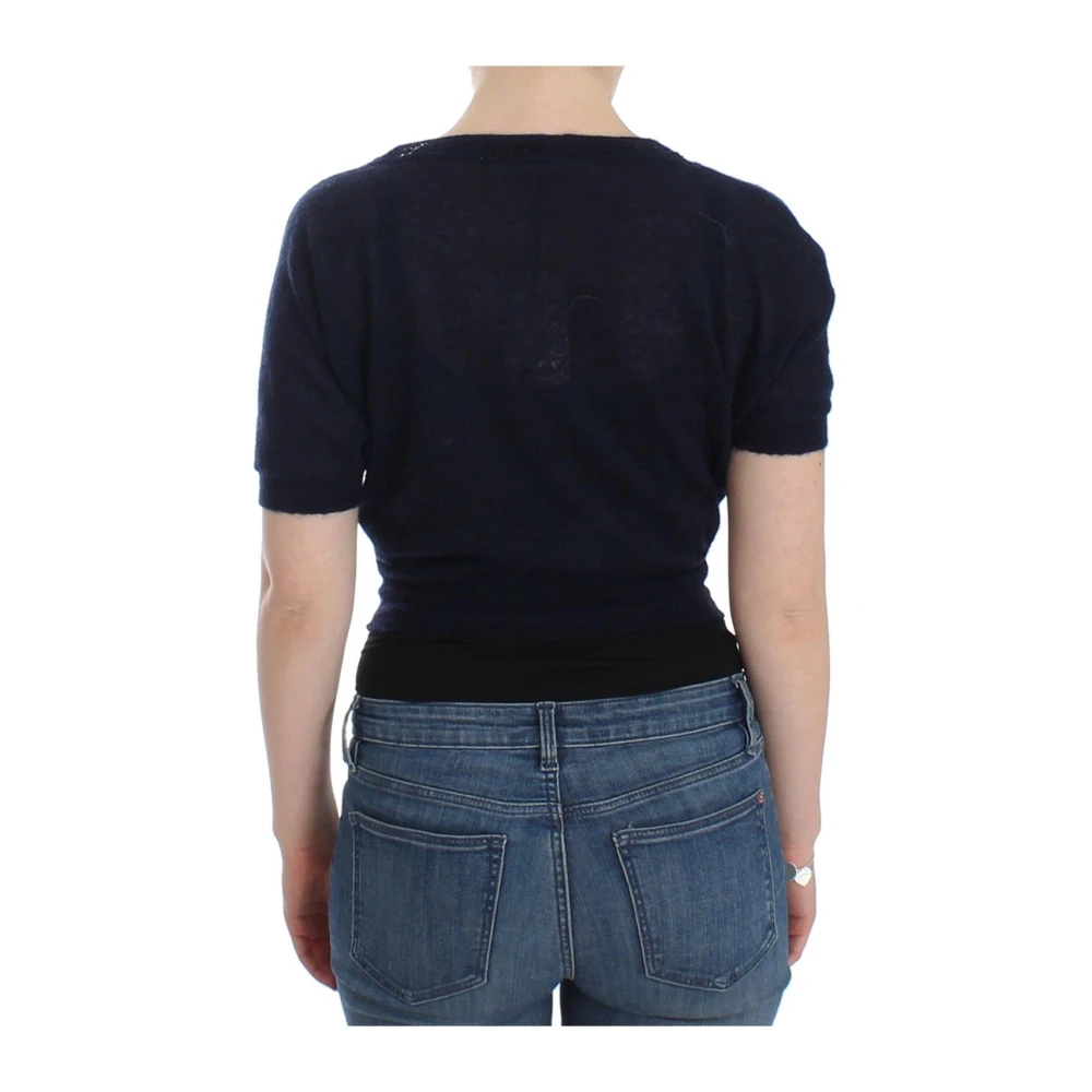 Ermanno Scervino Blauwe Cashmere V-hals Cardigan Sweater Blue Dames