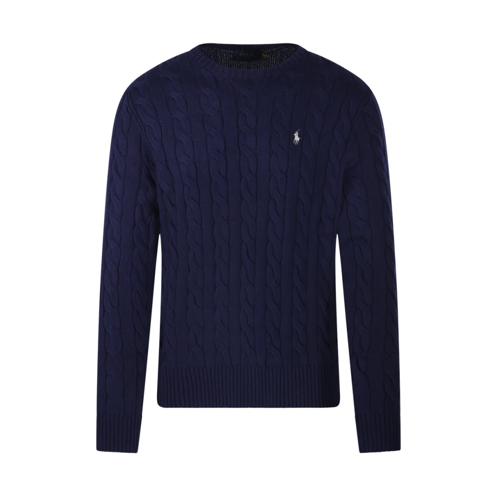 Ralph Lauren Men's Blue Cable-Knit Jumper