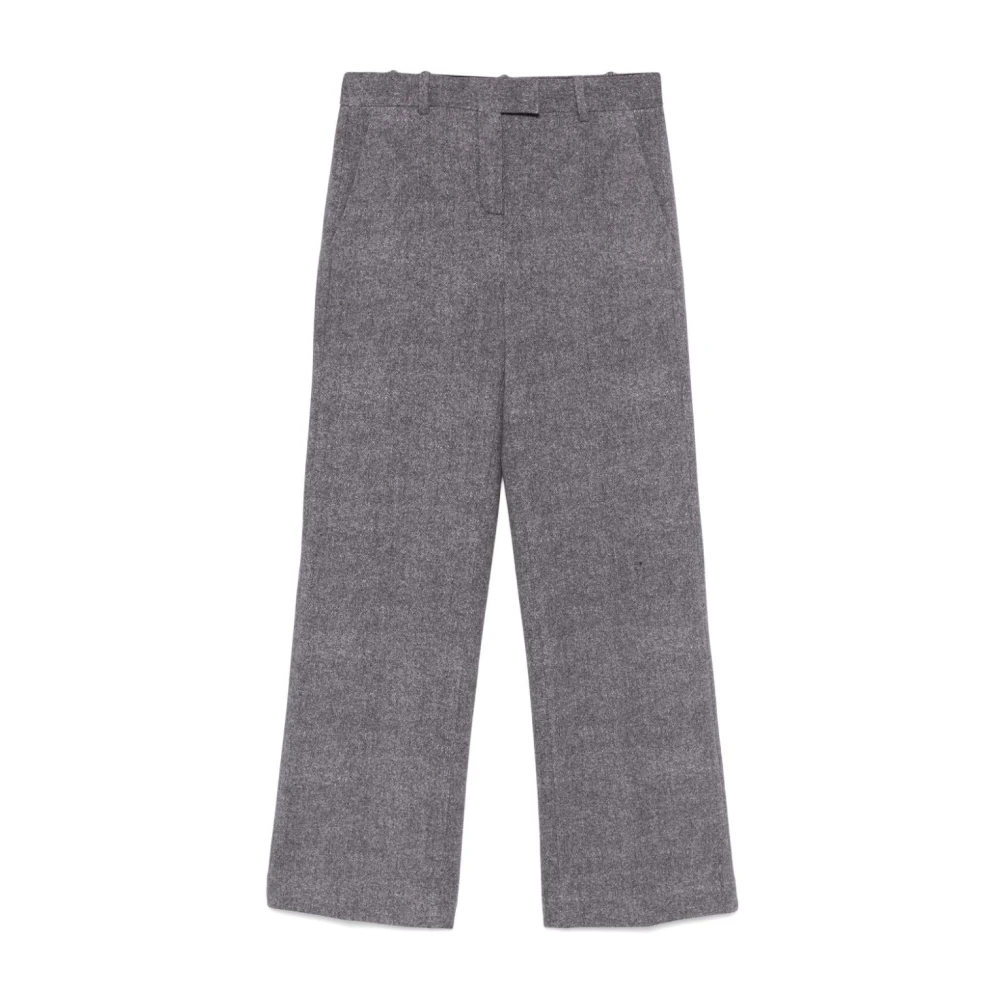 Circolo 1901 Grijze Jersey Textuur Broek Gray Dames