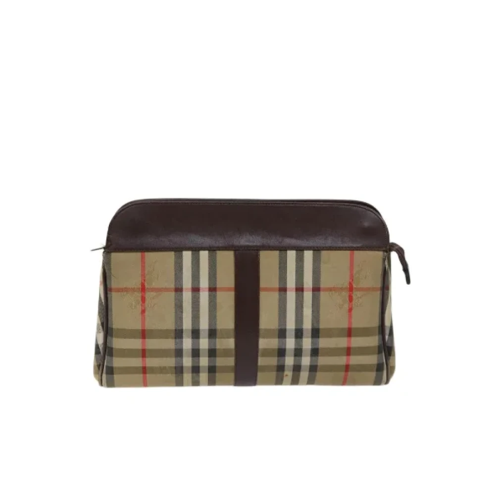 Burberry Vintage Pre-owned Cotton clutches Beige Dames