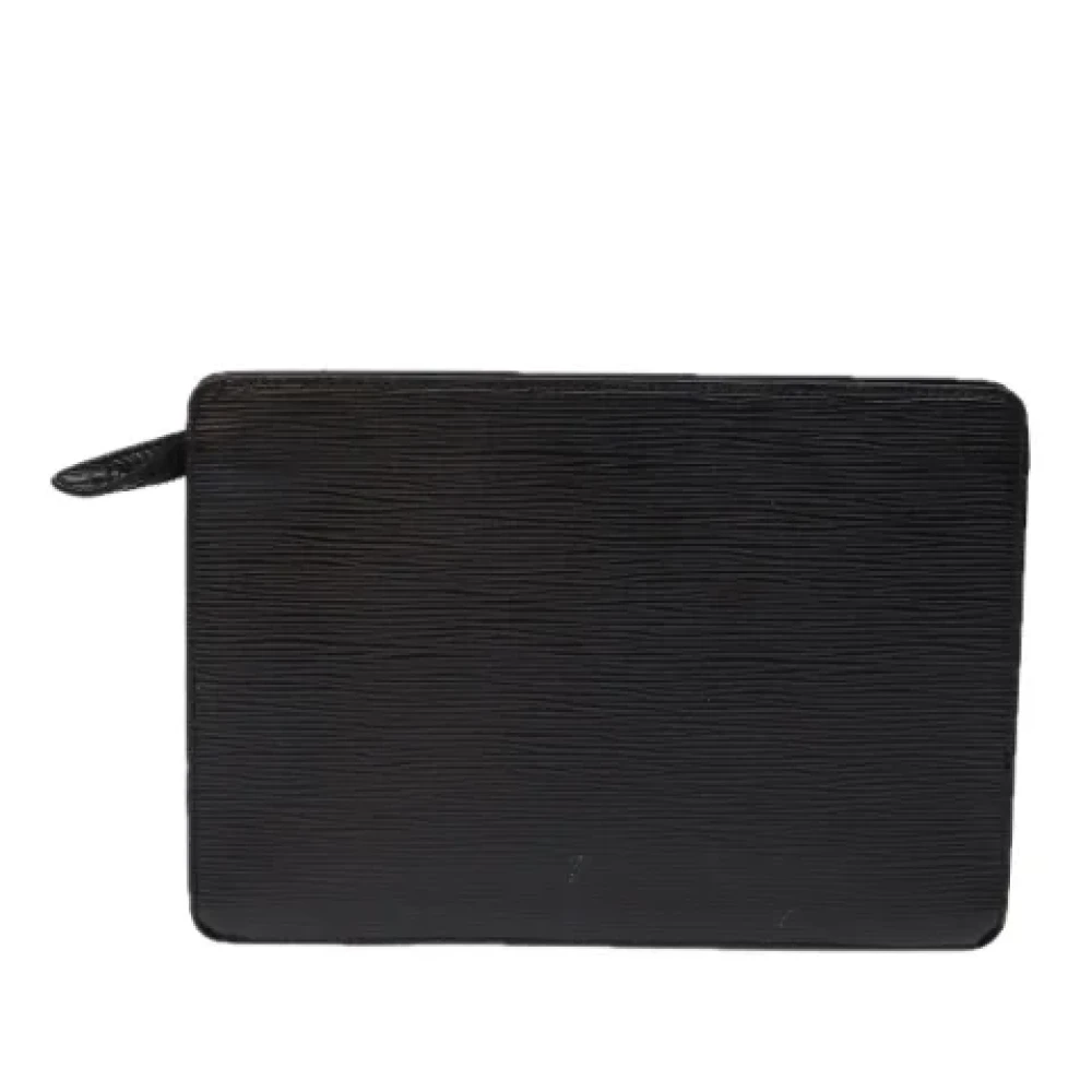 Louis Vuitton Vintage Pre-owned Leather clutches Black Dames