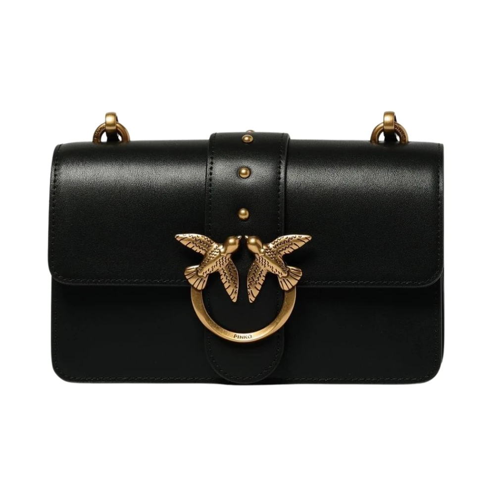 Pinko Women's Black Leather Shoulder Bag