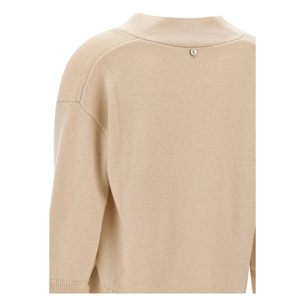 Liu Jo Kasjmiermix V-hals Sweater Zand Beige Dames