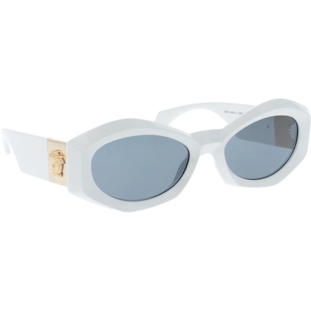 Versace Women's White/Blue Ve4466u 546280 Woman Sunglasses Injected Geometric Normal - Image 3