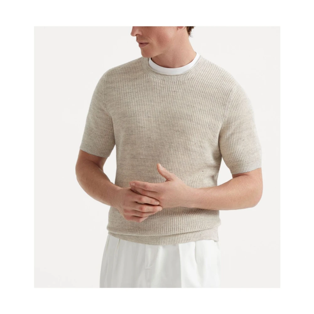 BRUNELLO CUCINELLI Luxe Sweaters Collectie Beige Heren