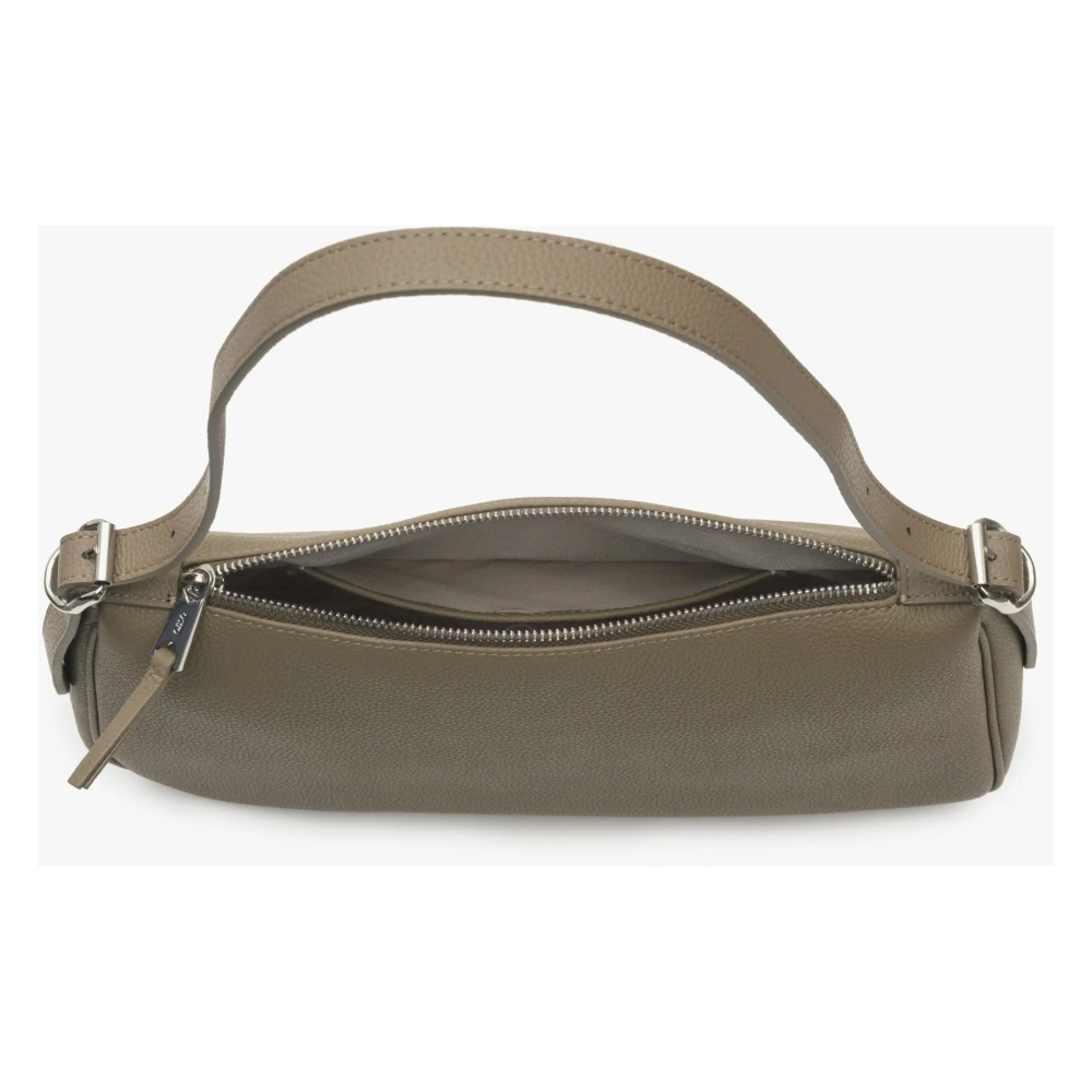 Estro Dames Grijs & Bruin Schoudertas gemaakt van Echt Leer Er00114435 Brown Dames