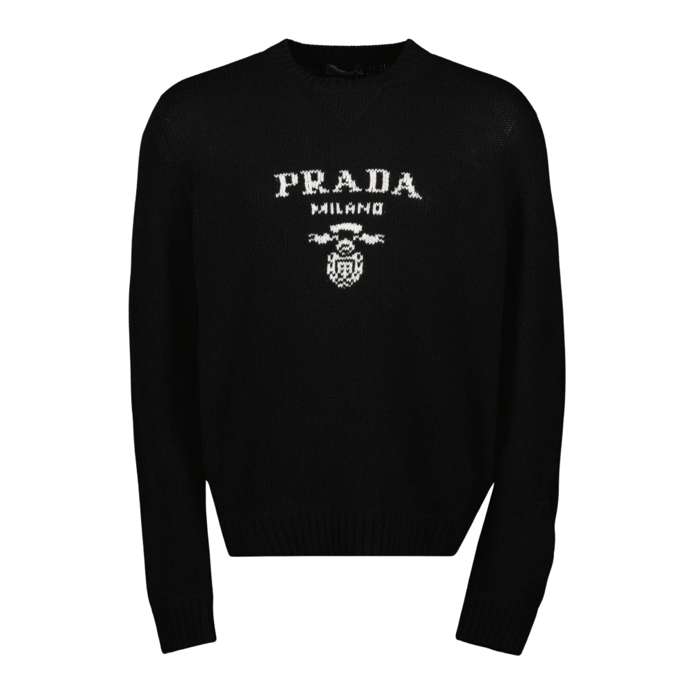 Prada Men's Black Wool And Cashmere Jumper - Cashmere Knitwear - L - Knitwear