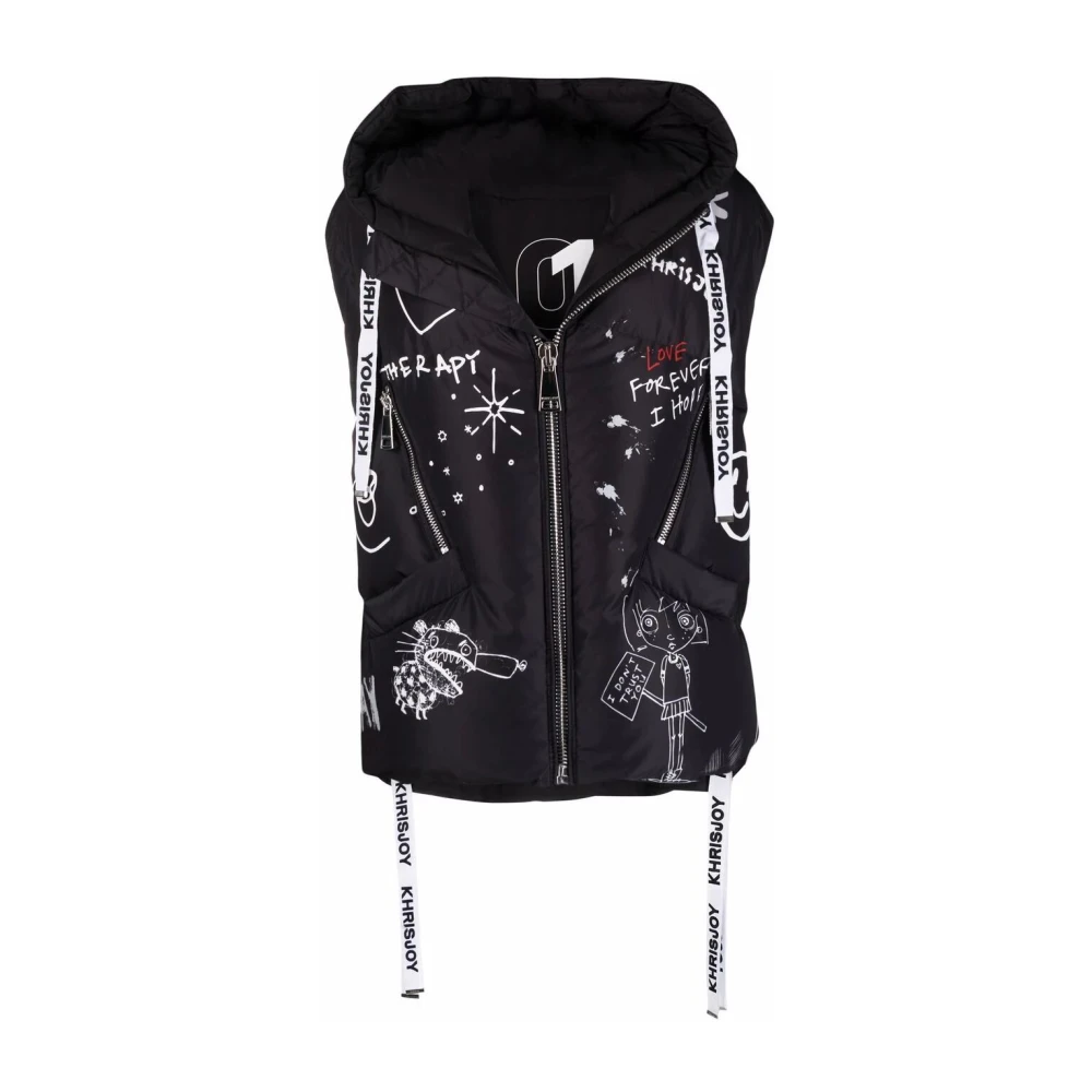 Khrisjoy Zwarte Iconische Puff Vest Black Dames