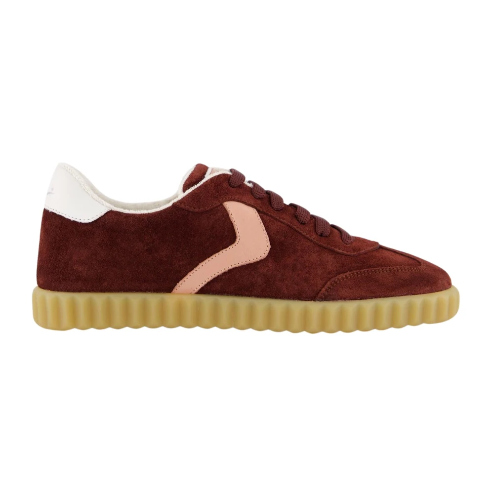Voile Blanche Women's Red Sneakers, 8 Uk, Suede Sneaker For