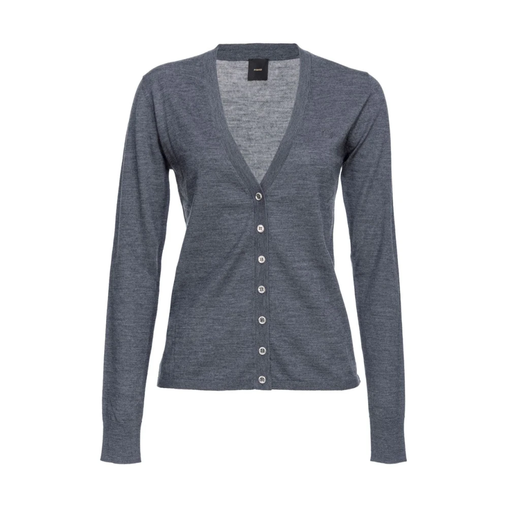 Pinko Grijze Leisteen V-Hals Vest Gray Dames