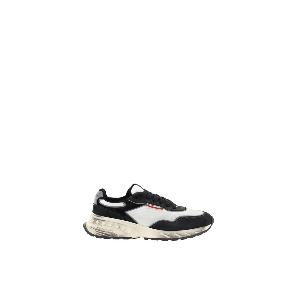 Dsquared2 Men's Multicolor Sneakers, 10 Uk, Modern Lace-Up Trainers With Monogram Detailing