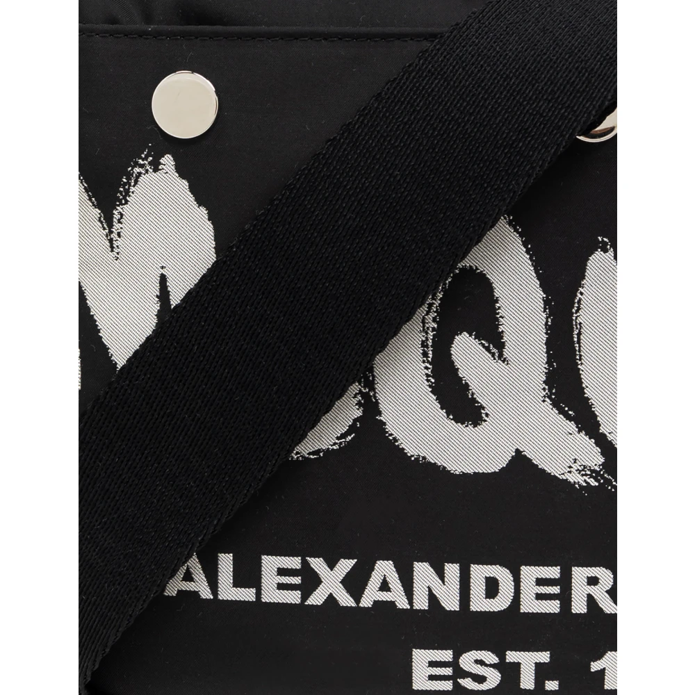 alexander mcqueen Zwarte Graffiti Schoudertas Black Heren