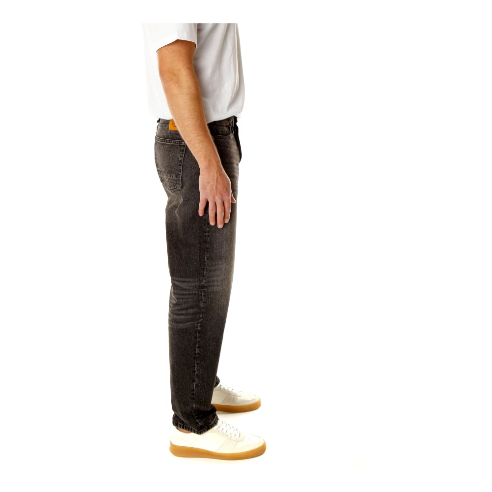 Denham Zwarte relaxte taps toelopende jeans Gray Heren