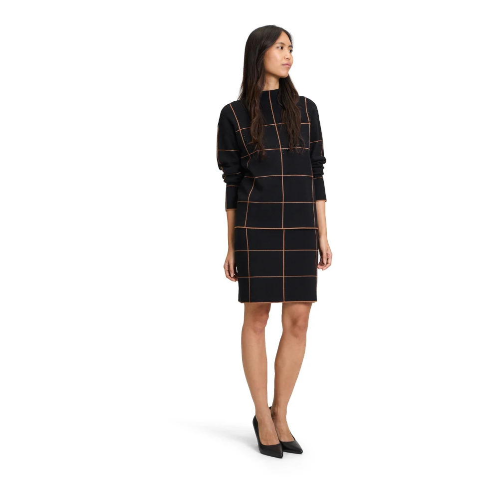 Betty Barclay Glitterend Geruite Trui Black Dames