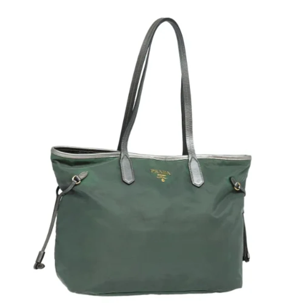 Prada Vintage Pre-owned Nylon totes Green Dames