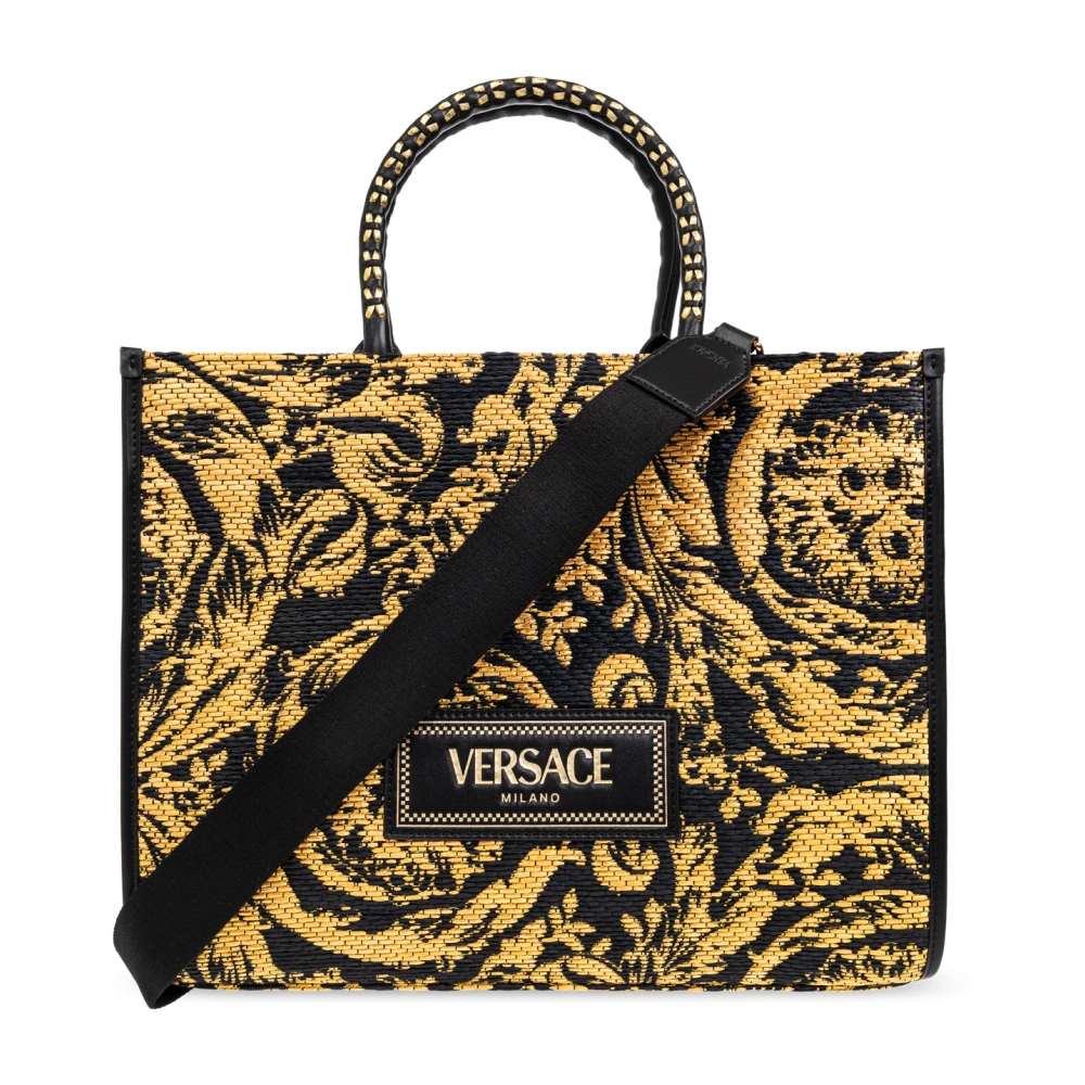 Versace Tas Athena Medium Black Dames
