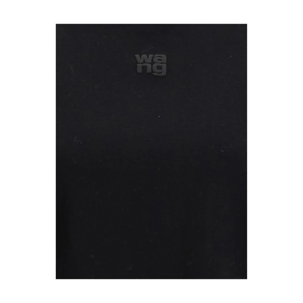 alexander wang Geborduurd Logo Crew Neck T-Shirt Black Dames