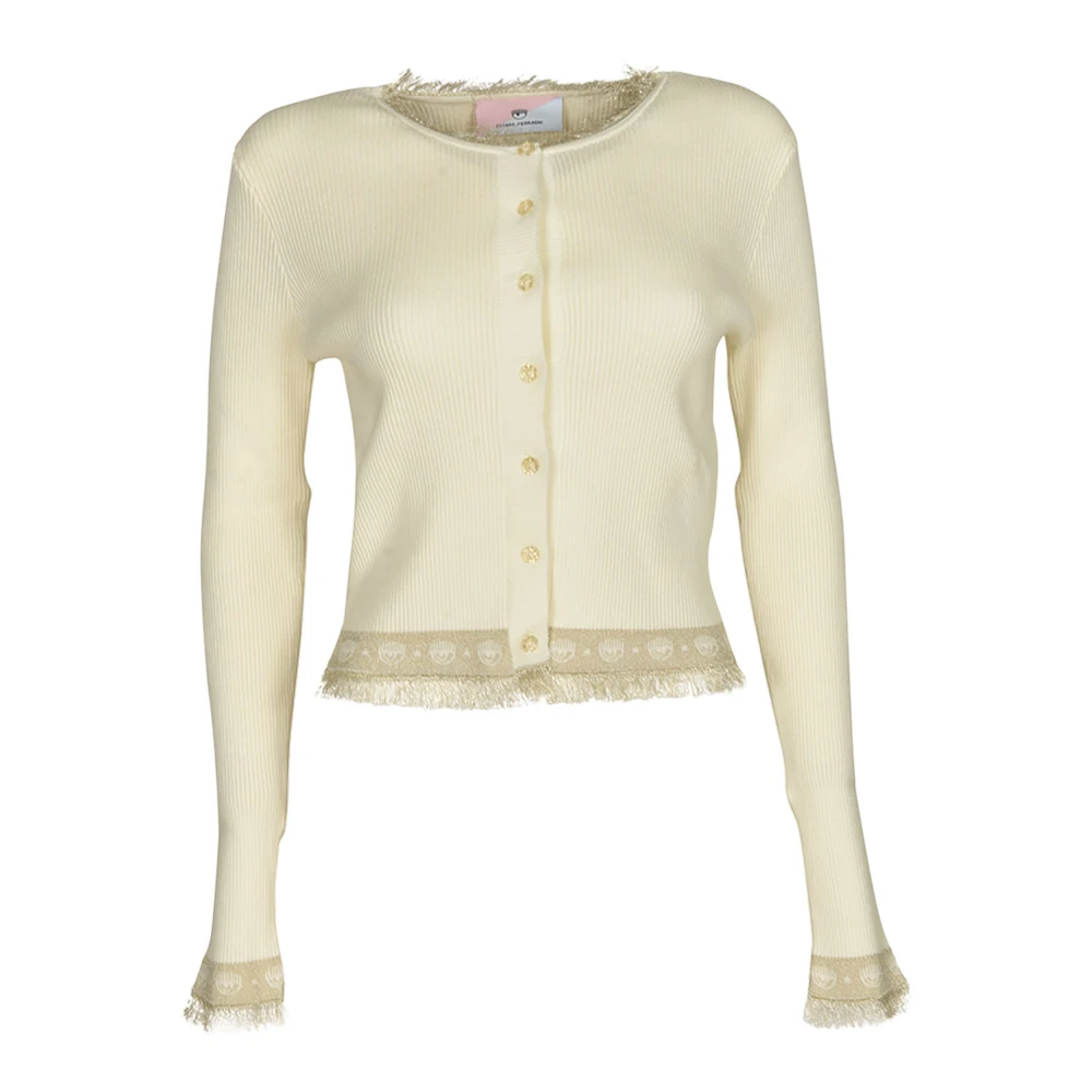 Chiara Ferragni Collection Witte Truien voor Vrouwen Beige Dames