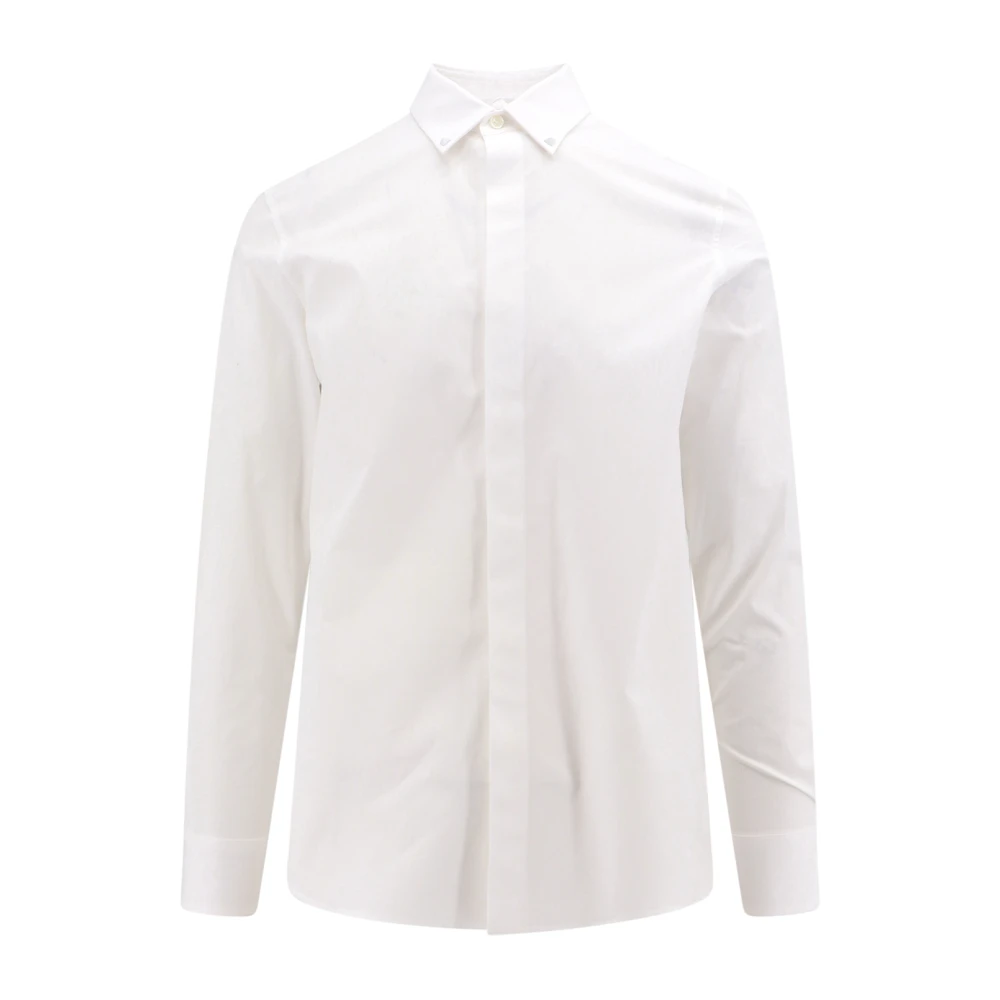 Hvid Slim Fit Skjorte med Knapper