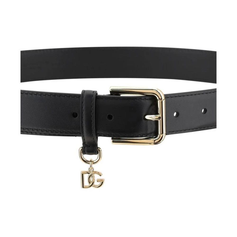 Dolce & Gabbana Iconisch Logo Hanger Riem Black Dames