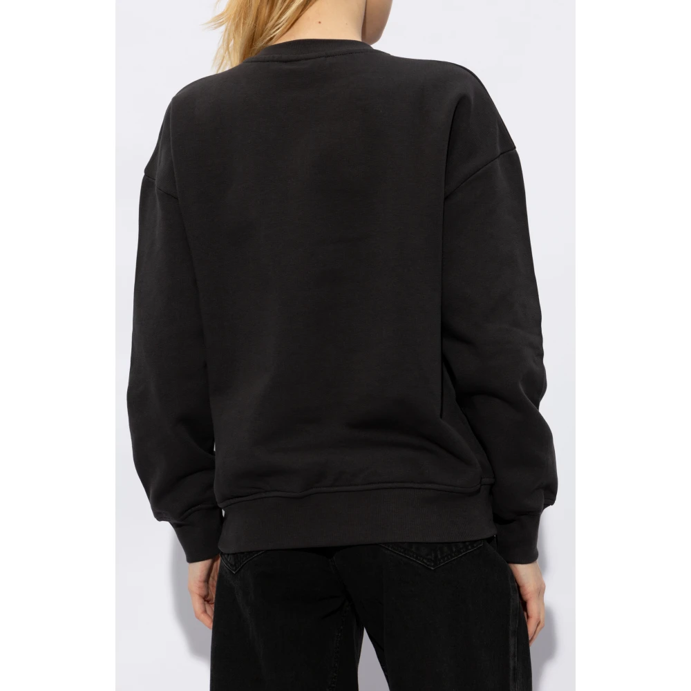 Ganni Sweatshirt met logo Black Dames
