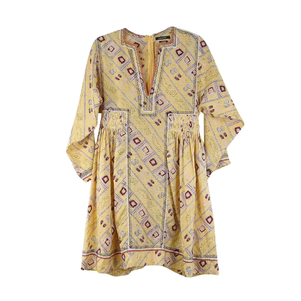 Isabel Marant Pre-owned Silk dresses Yellow Dames